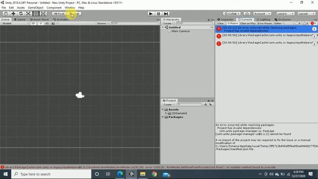 Unity Error : An error occurred while resolving packages project has invalid dependencies unity. смотреть онлайн