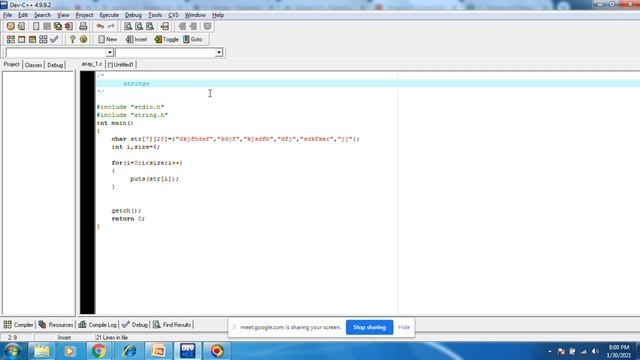 C strings session 3| strstr | strncpy| atoi| program to sort string arrays based on string length