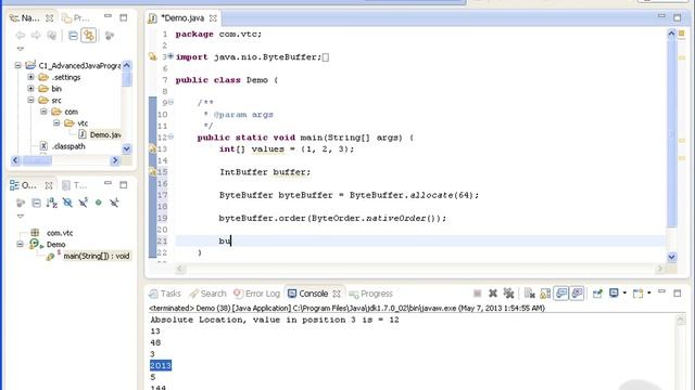VTC Player   Advanced Java Programming Java SE 7, Buffers Direct