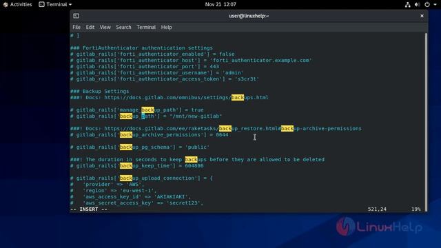 How to change default backup location for GitLab on CentOS 8.1 смотреть онлайн