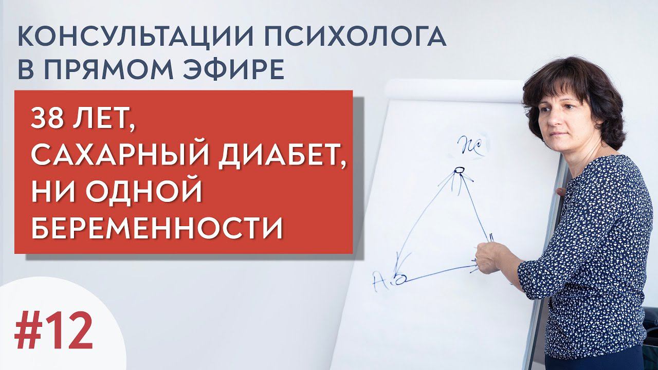 38 лет, сахарный диабет, ни одной беременности. Выпуск 12