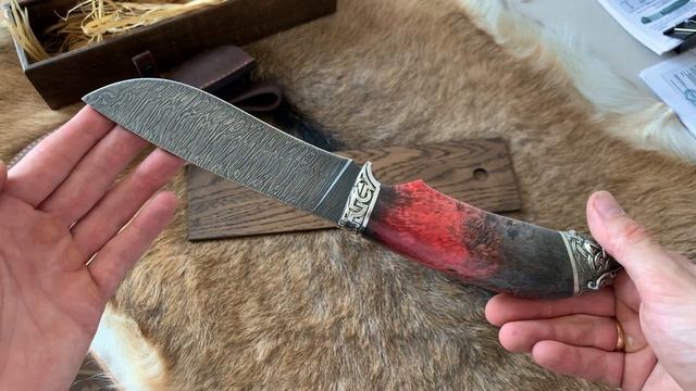 НОЖ ДЛЯ АРМЕЙСКОГО ТОВАРИЩА! ВОЖАК ИЗ ДАМАССКОЙ СТАЛИ. смотреть онлайн