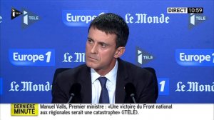 Valls traite le FN de parti antisémite et raciste 08-11-2015 