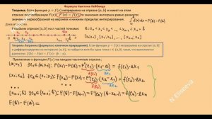 Интегралы Формула Ньютона-Лейбница доказательство (720p)