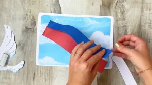 Детские поделки на День России, на 12 июня из бумаги в садик, в школу. На день Флага России, шаблон