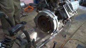 Переходная  плита. И полный ступор. Лучше бы делал раму с нуля. ЗАЗ968 . Зазоцикл.