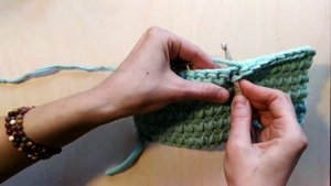 Узор Галочки (в раскол) Поворотными Рядами крючком