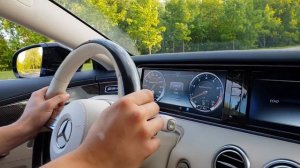 Мерседес S-класс купе w217 6.3 amg, Чип-тюнинг разгон на дороге. Mercedes S63, Chip tuning.