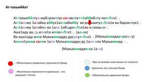 Ташахуд. Аттахиййатуль. Этхьаг