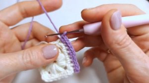 Бабушкин квадрат от угла, мотив крючком. Схема и мастер класс