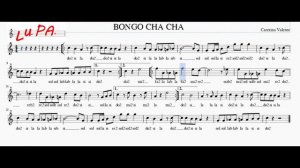 Bongo cha cha cha - Karaoke- Flauto dolce -Spartito - Note - Instrumental - Musica.