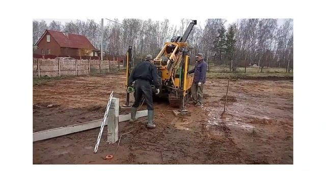 Фундамент под деревянный дом на сваях забивных ЖБ, Минск, betonikum.by смотреть онлайн