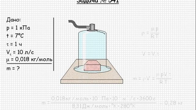 522 Теплота и молекулярная физика Насыщенные и ненасыщенные пары Задача 541 смотреть онлайн