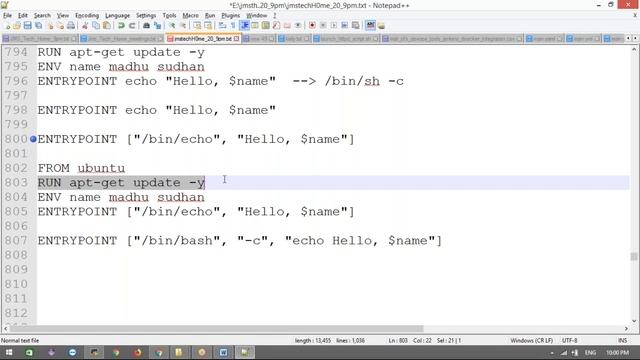 Docker | Dockerfile RUN vs CMD vs ENTRYPOINT hands-on | shell form vs exec form | Docker tutorial смотреть онлайн