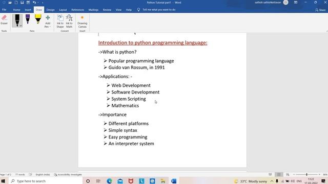 #1 python tutorial//installation and introduction to python