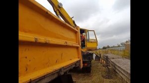 Tatra 815 возим блоки пятерки, Разгрузка самосвалом