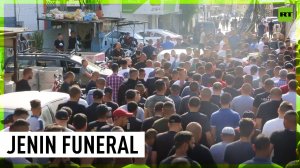 Crowds gather to pay last respects to Palestinians killed in Israeli raid on Jenin