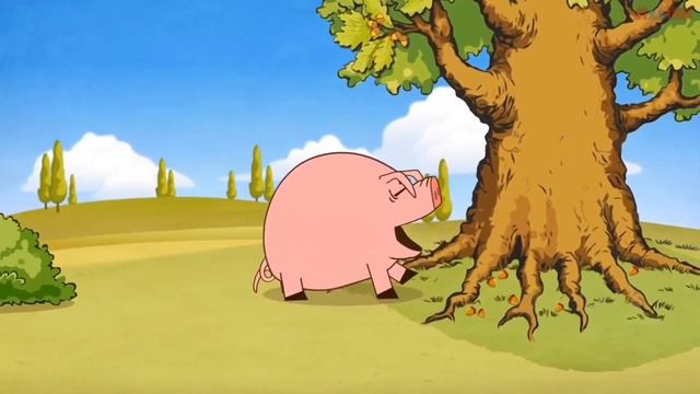 Басня И.А.Крылова «Свинья под дубом» Идея и анимация -Виталий Проценко Озвучка-Е.Кирина-Батанова смотреть онлайн