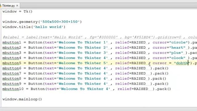 09 _ Cursor In TKinter (Arabic) смотреть онлайн