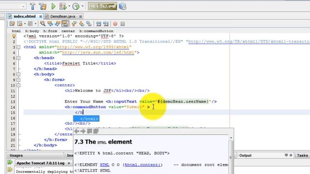 Java Server Faces 2.0 ( JSF 2.0 ) Part 3 смотреть онлайн
