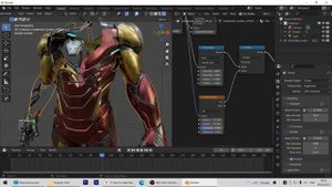 Как создать эффект Нано Костюма Iron Man при помощи Geometry Nodes/ Blender 3.3.4/ 2023