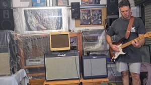 5f1 tweed Champ clone with Strat.