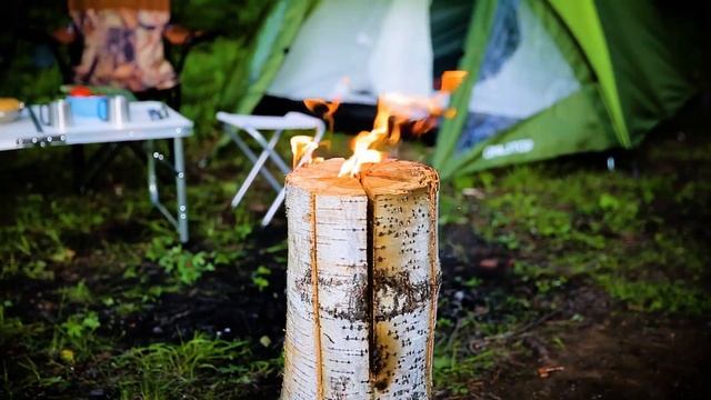 Как приготовить обед на костре. Финская свеча (шведская свеча, таежный костер) | sima-land.ru смотреть онлайн