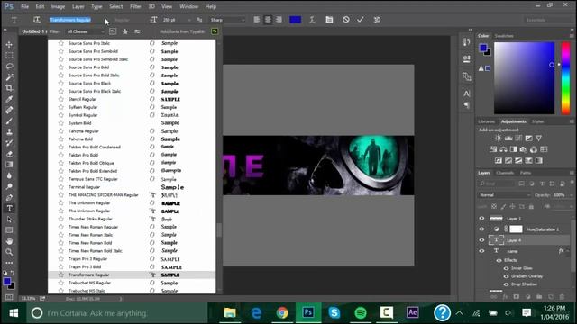 How To Make YouTube Banner Photoshop 2016