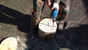 ВЕШЕНКА НА ПНЯХ В ПОГРЕБЕ ЧАСТЬ№1.