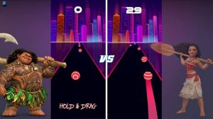 Maui Your Welcome Song VS Moana How Far I'll Go Song - Road EDM Dancing