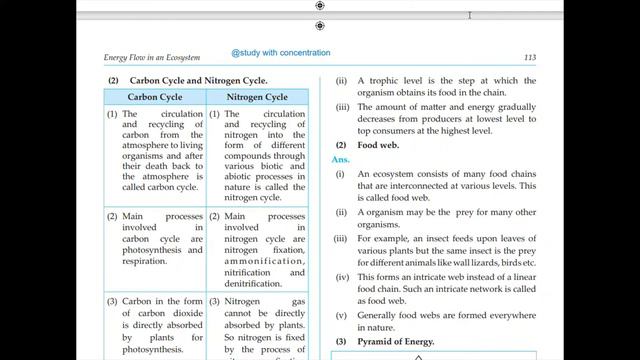 Energy flow in an ecosystem | Chapter 7 | Science | Class 9 | Digest Answers | Master Key | Solutio