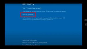 Recovery Your pc couldn't start properly Error code 0xc0000001 in Windows 11 / 10 / 8 / 7 | 2024