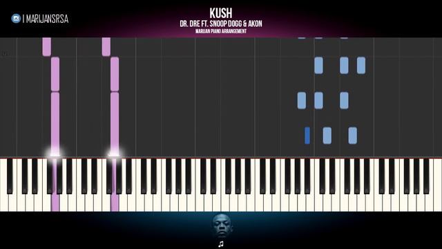 How To Play: Dr. Dre ft. Snoop Dogg & Akon - Kush | Piano Tutorial смотреть онлайн
