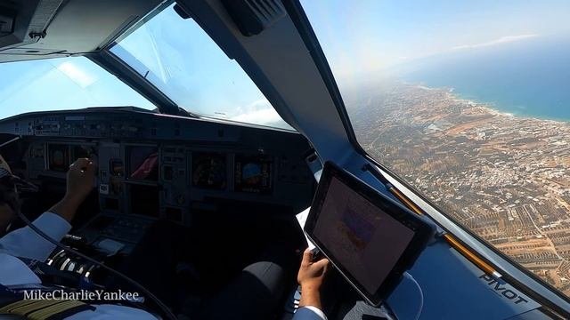 Airbus A320 Landing In HERAKLION With ATC (Cockpit View)