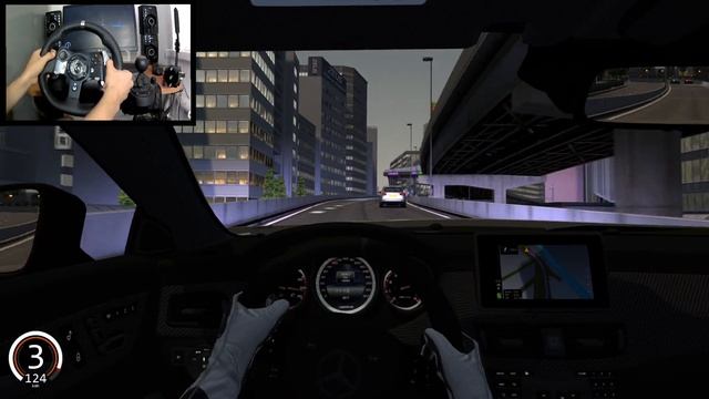Mercedes CLS63 AMG Swerving Through Traffic - Assetto Corsa (Logitech g920) Gameplay смотреть онлайн
