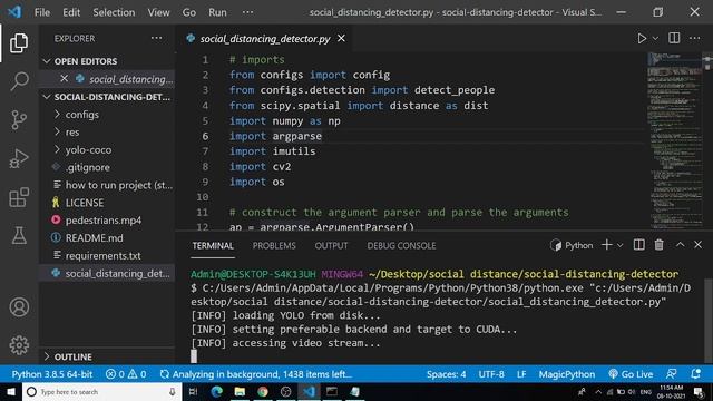 Deep Learning Project - Social Distancing Detector | Python Project