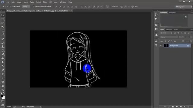 How To Create Simple Blackboard Chalk Outline Effect In Photoshop cc смотреть онлайн