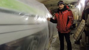 покраска катера необрастайкой зимой