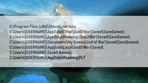 God of War Путь к сохранениям save game location