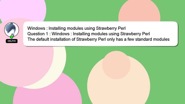 Windows : Installing modules using Strawberry Perl смотреть онлайн