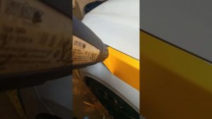 как удалить Жёлтую светоотражающую плёнку такси
