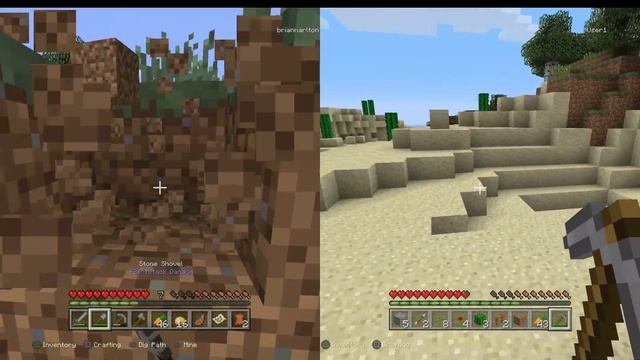 Minecraft 2 Player PS4 Gameplay