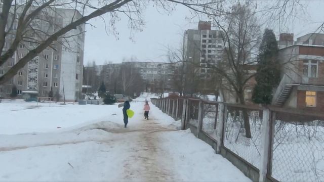 Прогулка зимой по первой эскe, Новополоцк, Беларусь 2022