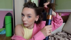 Укладка с помощью стайлера DYSON
