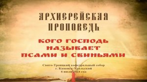 Проповедь Преосвященного Мефодия «Кого Господь называет псами и свиньями»