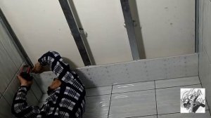 Монтаж пластикового потолка со светодиодной подсветкой.