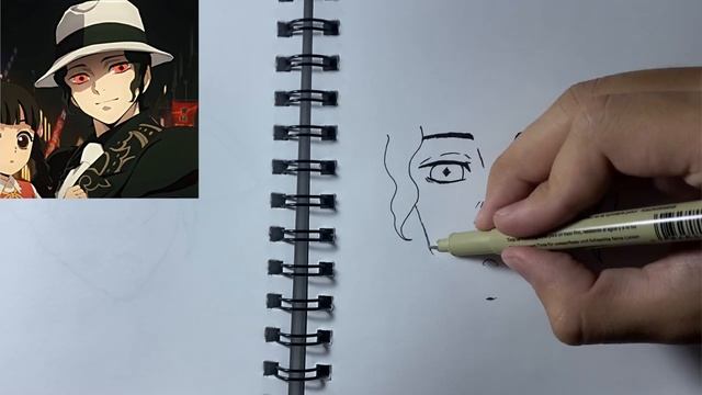 Как нарисовать Мудзана за 7 минут #клинокрассекающийдемонов