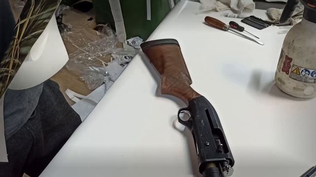 Процесс оклейки пятизарядки камуфляжной плёнкой смотреть онлайн