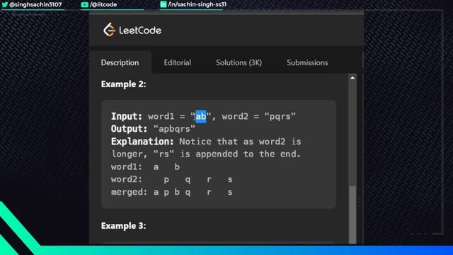 Merge Strings Alternately - Leetcode 1768 - Python смотреть онлайн