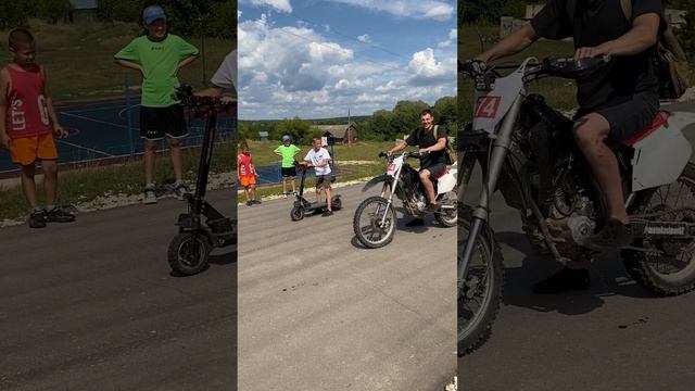 Эндуро VS самокат #motorcycle #enduro #cg200 #dragracing